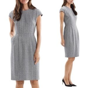 MM LAFLEUR Masha Dress Herringbone Sheath Size 16 Work Classic Office